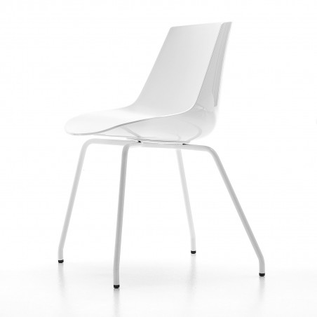 MDF Italia - Flow Chair - 4 gambe in acciaio
