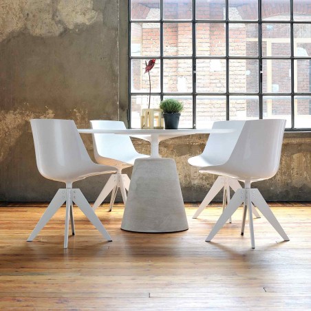 MDF Italia - Flow Chair girevole - 4 gambe VN in acciaio