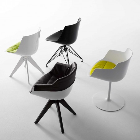 MDF Italia - Flow Chair girevole - 4 gambe LEM