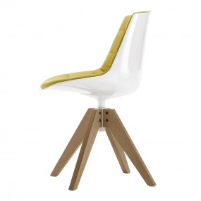 MDF Italia - Flow Chair girevole - 4 gambe VN in rovere