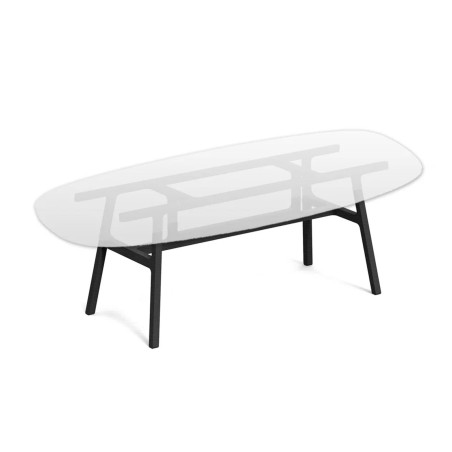Kristalia - Bottega Oval Table - Glass Top
