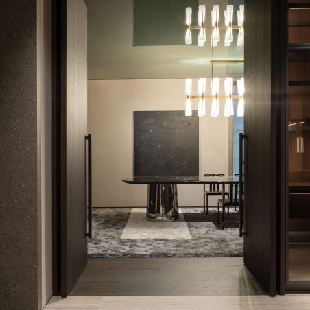 Molteni&C - Mateo Oval Table 2024 - Pieds en Acier Brillant