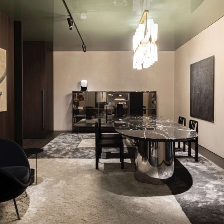 Molteni&C - Mateo Oval Table 2024 - Pieds en Acier Brillant