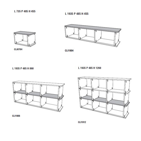 Molteni&C - Card Furniture Various Compositions