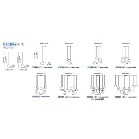 Eforma - Cherry Mix Lampada a Sospensione