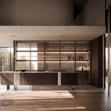 Modulnova - Vertical + Bilico Pietra + Glass Cucina