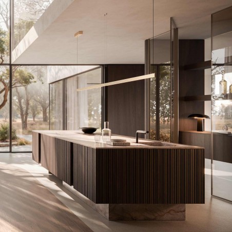 Modulnova - Vertical + Bilico Pietra + Glass Cucina