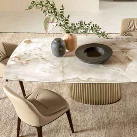 Riflessi - Enea Tavolo a Botte - Piano Ceramica
