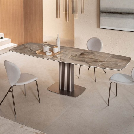 Riflessi - Sabino Extendable Table with Onda Base