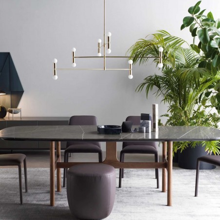 Novamobili - Torii Table avec Plateau en Marbre