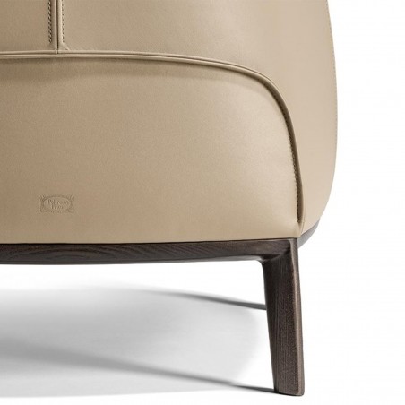 Poltrona Frau - Archibald Armchair with wood basement