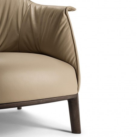 Poltrona Frau - Archibald Armchair with wood basement