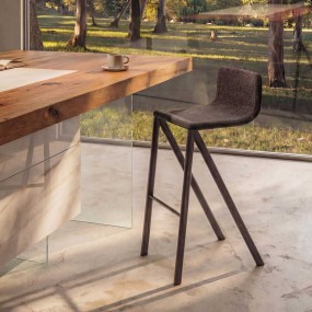 Lago - Mezz'aria Stool - Smooth upholstery
