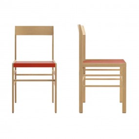 B&B Italia - Metric Chaise avec Assise en Cuir